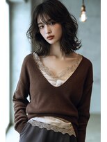 ノラ シブヤ(NORA) 小顔ミディアムパーマミディアムデジタルパーマボブパーマ前髪