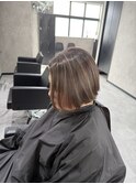 ボブカット【白髪ぼかしハイライト】
