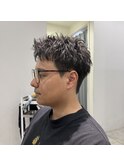 ピンパーマ×スパイキーショート