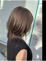 アッシュ 川崎店(Ash)&nbsp;ミディアムウルフ　オリーブベージュ