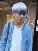 132. MENS/ホワイトブリーチ/マッシュ/メンズカット