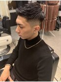アップバンククロップフェードサイドグラデーションバーバーR