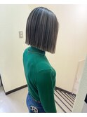 アッシュブロンドハイライト ボブ【Insta→bacio_ozawa】