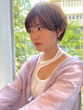 ジアン バイ ミルボン NU茶屋町+(GIEN by milbon) 前髪あり/シースルー/大人ショートボブ/エアリー/くびれ/丸み