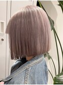 4196ミルクティーアッシュ艶髪タンバルモリボブニュアンスカラー
