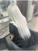#ホワイトシルバー#エクステ/60枚#スーパー人毛#髪質改善#量産