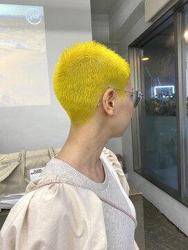 レコ 渋谷(LECO) ネオンイエローバズカット