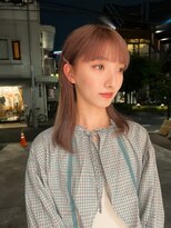 ピンクベージュ×ハイトーンカラー×ブリーチカラー×10代20代