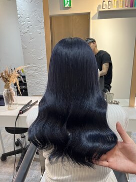 ブレンド 渋谷(BLend) グレージュマチルダボブインナーグレージュ 前髪ブルーブラック