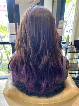 ブッシュ 水広店(BUSH) デザインカラー/裾カラー/毛先カラー/パープル