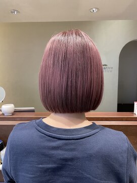 エルサフィロ ヨドヤバシ(el zafiro yodoyabashi) ボブ　ハイトーンピンクラベンダー