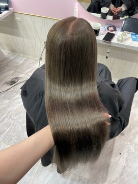 アディション 新宿(ADITION) 韓国ブラウンベージュグレージュ#レイヤーカット#髪質改善#前髪