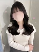 ショコラブラウン　艶カラー　レイヤーカット　韓国ガーリー