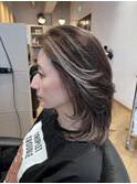 レイヤーカット & フェィスフレーミング & インナーカラー　垂水