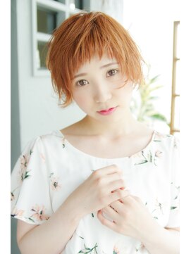 クシュ 本川越店(kusyu...) ココアブラウン根本パーマゆるふわミディアムワインレッドローズ