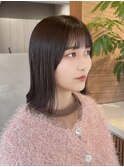タッセルボブ/外ハネボブ/切りっぱなし/縮毛矯正/ブリーチなし