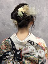 シオヘアーセカンド 西新2号店(Sio.hair 2nd)&nbsp;成人式ヘア　リボン　カチモリ