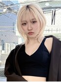 ブロンド×ハッシュカット×垢抜け ウルフカット t319