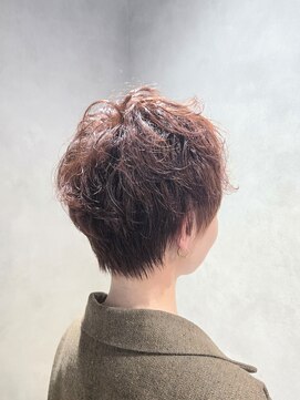 エンクス(enx) ミルクティーブロンド/ダークブルー/デジタルパーマ/鶴ヶ峰AW62