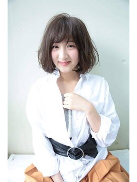 ヘアメイク シュシュ(Hair make chou chou) グレージュふんわりボブ【chou-chou 北林夏実】