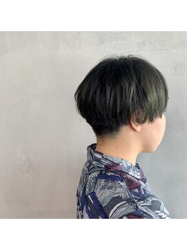 タグ(#tag) #モスグリーンの刈り上げマッシュ