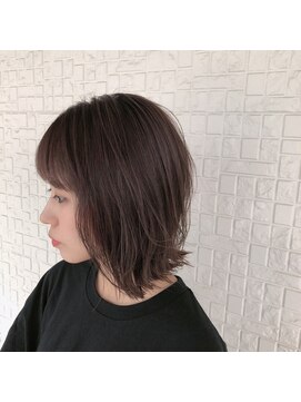 テラスヘア 新潟駅南(TERRACE hair) 外ハネ&パープルグレージュ