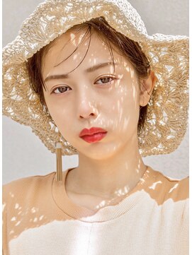 ヘアーアンドアトリエ マール(Hair&Atelier Marl) 【Marl】濡れ髪ショートボブに麦わら帽子☆