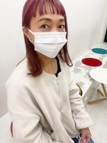 エンドリンク(endlink) endlinkダブルカラーのピンクストレートヘア