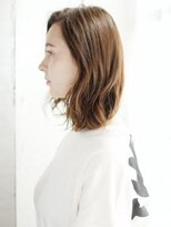 ナル 白山神社参道通り店(nalu)&nbsp;かきあげバングのセミウエットカールスタイル