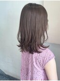 モテ髪ゆるふわレイヤー☆透明感モカベージュブリーチなし