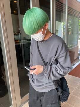 インク サカエ(inq sakae) メンズ★マッシュ×ミントグリーン