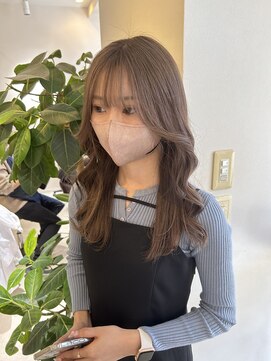 グランドール(Grandoll) 韓国バング×ダブルカラー×ホワイトアッシュ