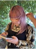 ピンクカラー　ブリーチカラー　ハイトーン　福岡　天神　薬院