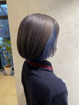 ジル アンク(Jill ankh) 《Jill ankh 姫路駅前》ブリーチオンカラー×イヤリングブルー