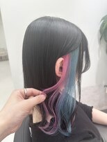 エレノア 梅田 大阪駅前第4ビル店(Eleanor)&nbsp;インナーカラー　ピンク×水色