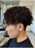 波巻きスパイラルパーマツイストパーマメンズマッシュパーマ