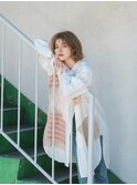 外ハネ ニュアンスウェーブボブ