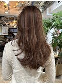 Balayage / ombre / long layer/ curtain bangs / English