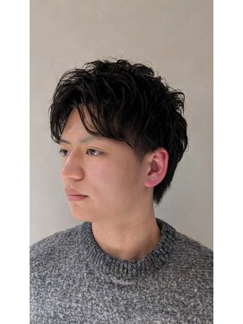 ヘアラウンジラック(Hair Lounge LUCK) センターパート×ゆるスパイラルパーマ