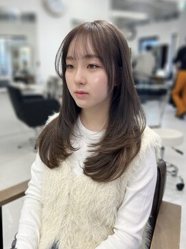 ハピネス 梅田茶屋町店(HAPPINESS) 韓国くびれロング レイヤーオルチャン小顔前髪 艶髪 髪質改善