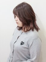 ムクヘアー(muk hair)&nbsp;くびれウルフミディ×ラベンダーブラウン