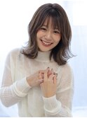 【松永】透明感ベージュ×外ハネロブ