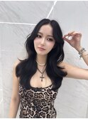 2way センター分け 小顔 レイヤーカット くびれヘア 韓国ヘア