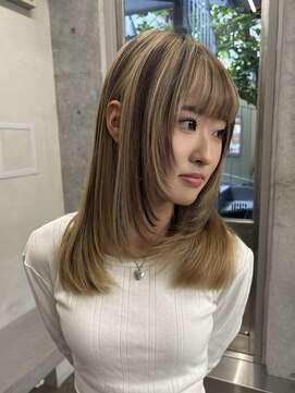 キーチェ 梅田中崎町(keych) レイヤーカット/ミディアム/カラー/縮毛矯正/大阪梅田/中崎町