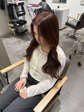 エス 大阪梅田店(es) 垢抜けオレンジヘアカラー