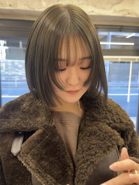 ミース(MIES) ブリーチなしオリーブカラー/ベージュカラー/担当者あまね