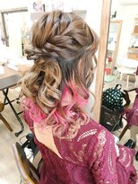 ロカット サロン(Roquat Salon)&nbsp;ピンクヘアアレンジ【ヘアアレンジ　立川/立川南/八王子】