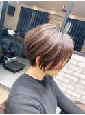 【mag ginza】立体感くびれショートボブ×ハイライトカラー