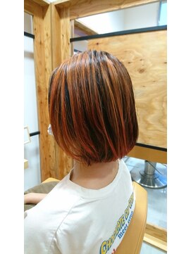 アドラーブル 松崎店(adorable) ヘルシーで華やか【オレンジハイライト】10代20代30代