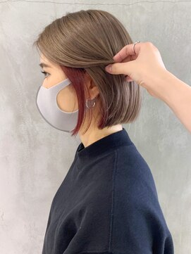 アイティー バイ アルバム 浦和店(IT by ALBUM) インナーピンク_ピンクベージュボブルフクールショート_ba308311